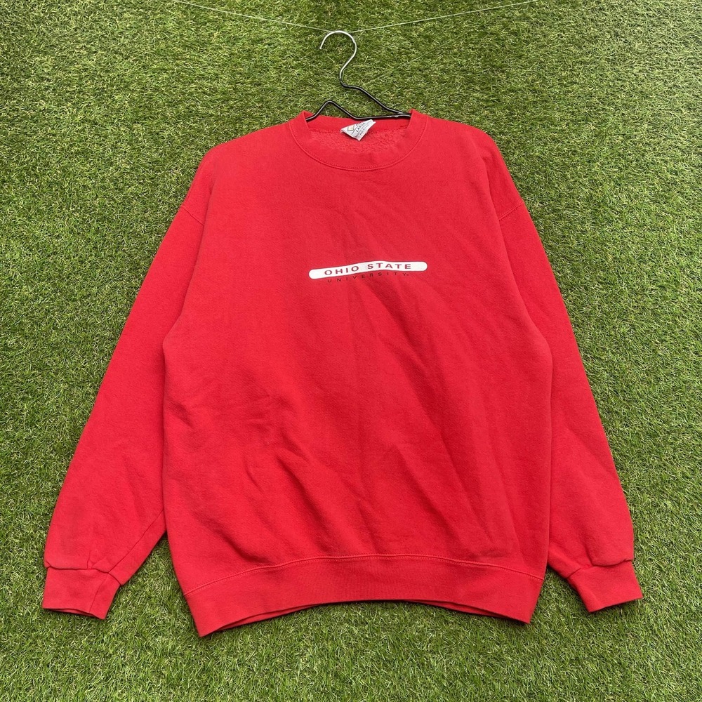 Vintage Ohio State Buckeyes Sweatshirt Mens Large Red NCAA Football Crewneck 90s